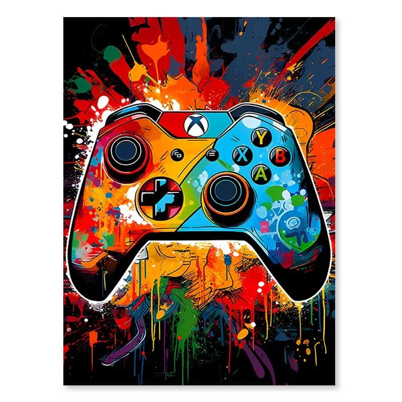 Canvanation 40x60cm No Framed / 03 Affiche Chambre Gaming Manette Et Casque