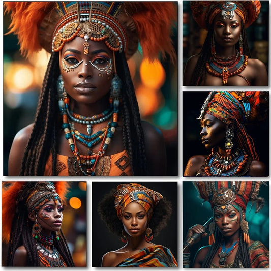 Canvanation Affiche Femme Africaine Tribu