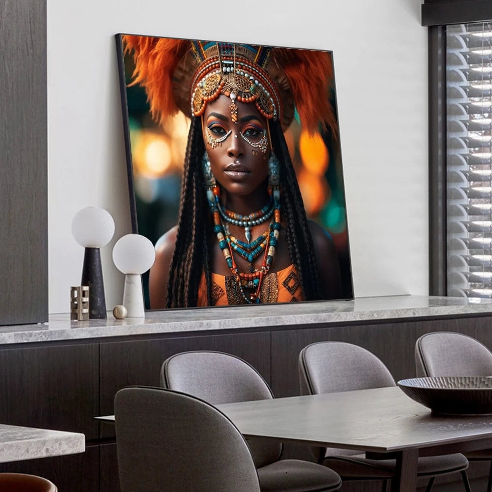 Canvanation Affiche Femme Africaine Tribu