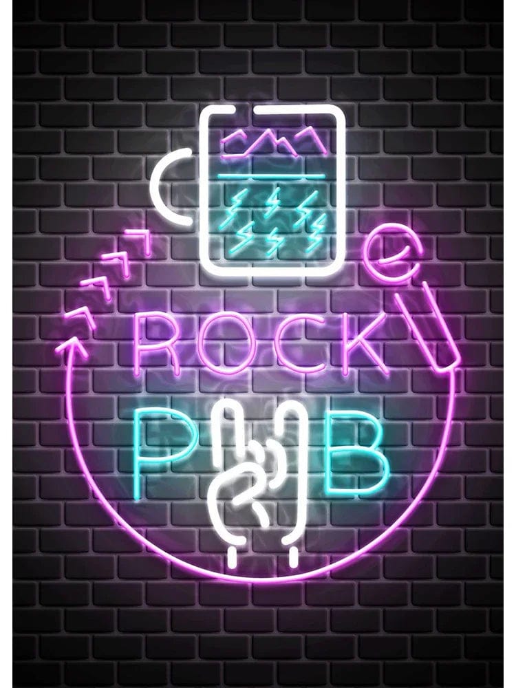 Canvanation 40X60cm / ZSH0084-13 Affiche Neon Jeux Citation Musique Rock