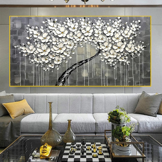 Canvanation 70x140cm Affiche Arbre De Vie Racines et Étoiles Argent