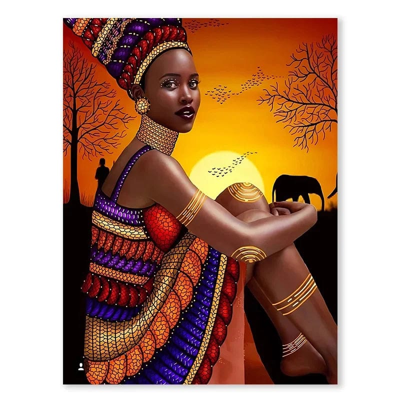 Canvanation 02 / 20X25cm Affiche Femme Africaine Pop Art