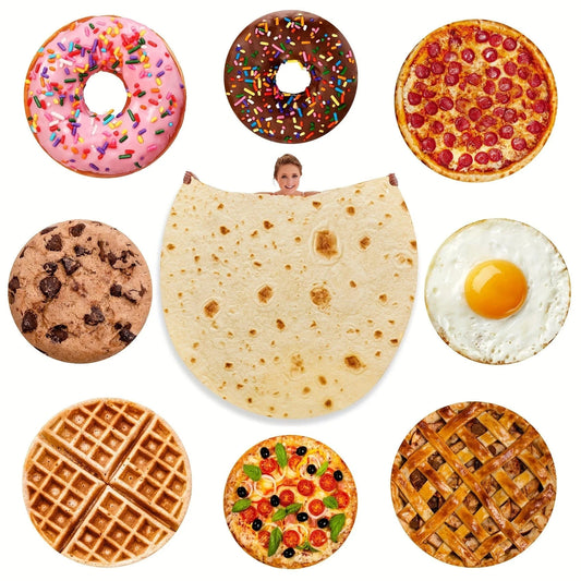 Canvanation Couverture Polaire Burritos Tortilla Donut Pizza Nourriture
