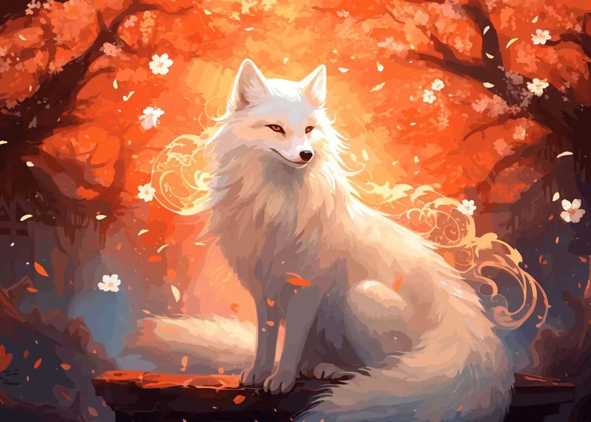 Canvanation 40X60cm / 7 Poster Japonais  Fox Kitsune
