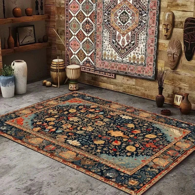 Canvanation Flannel10 / 60x90cm door mat Tapis de Salon Perse – Style Boho Chic, Lavable en Machine