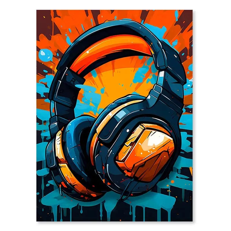 Canvanation 40x60cm No Framed / 02 Affiche Chambre Gaming Manette Et Casque