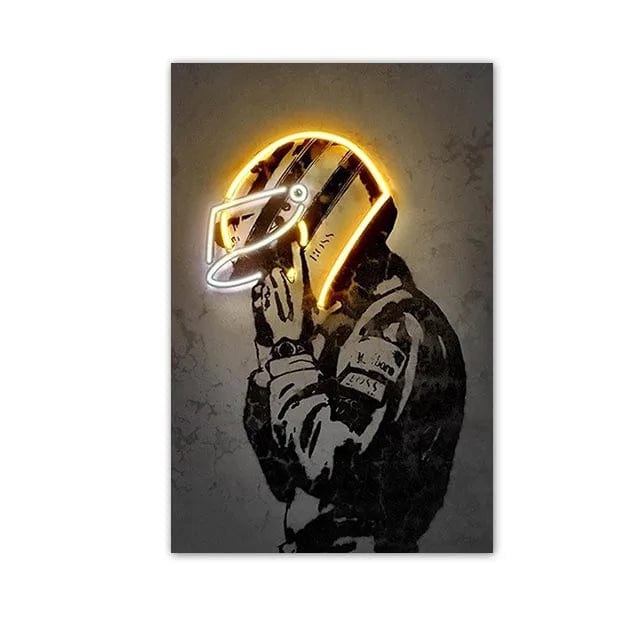 Canvanation 1 / 20x30cm Affiche Casque De Moto Neon
