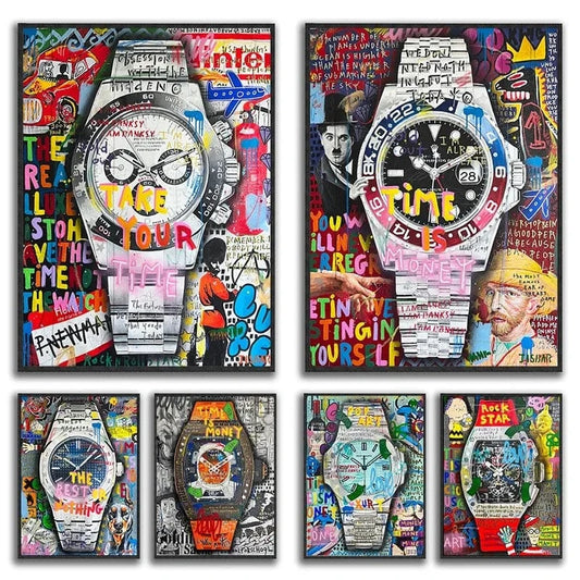 Canvanation Affiche Pop Art Rolex Graffiti