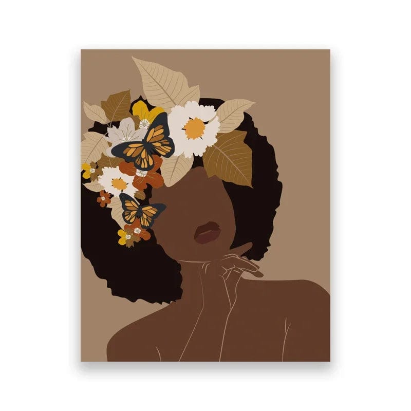 Canvanation PC5166 / 40x60 cm Affiche Minimaliste Femme Africaine