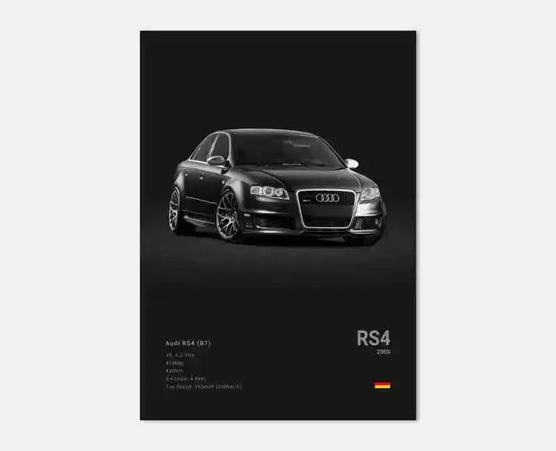 Canvanation 3 / 50x75cm Affiche Voiture Allemande Rs3 R8 C8 GTR SUV