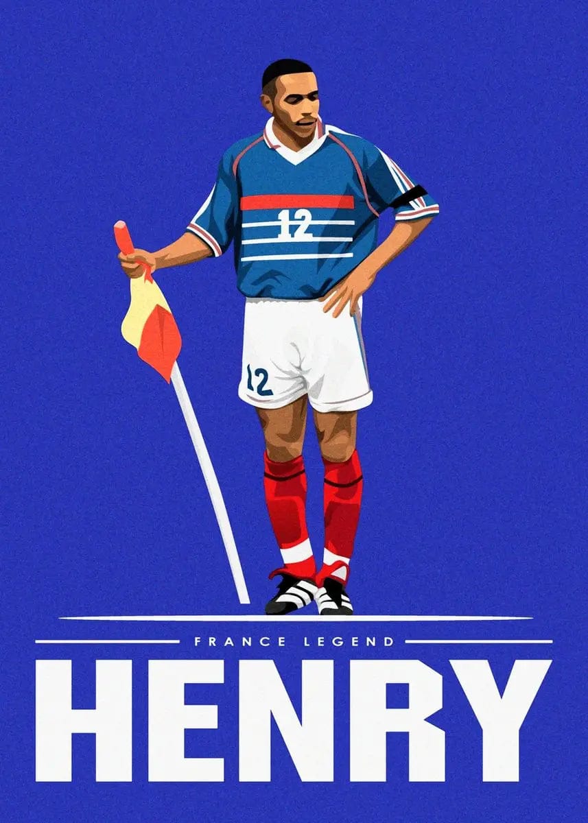 Canvanation 6 / 40x60cm Affiche Football - Maradona - Zidane