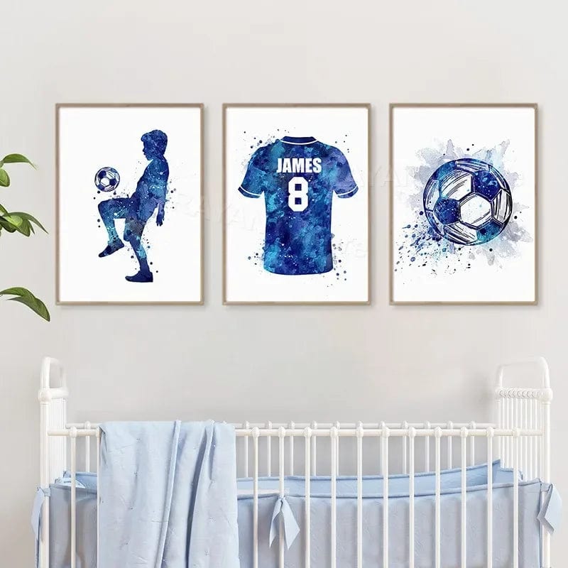 Canvanation Affiche Football Bleu