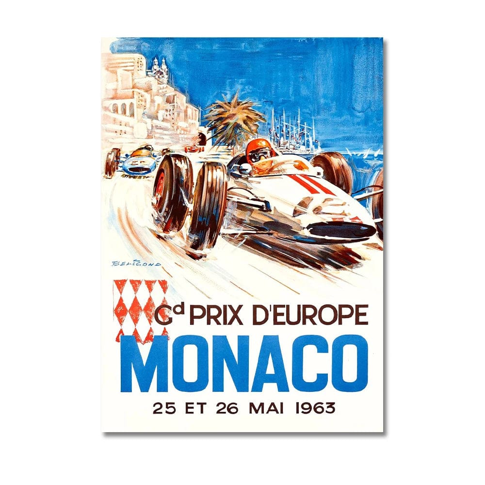 Canvanation X6170 / 40x60cm Affiche Vintage Voiture Monaco Prix F1