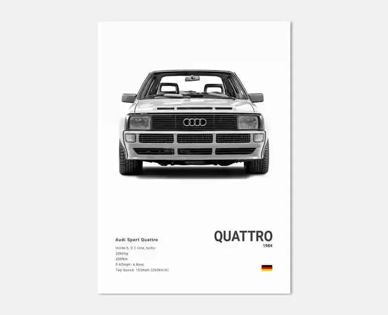 Canvanation 19 / 50x70cm Affiche Voiture Allemande Rs3 R8 C8 GTR SUV