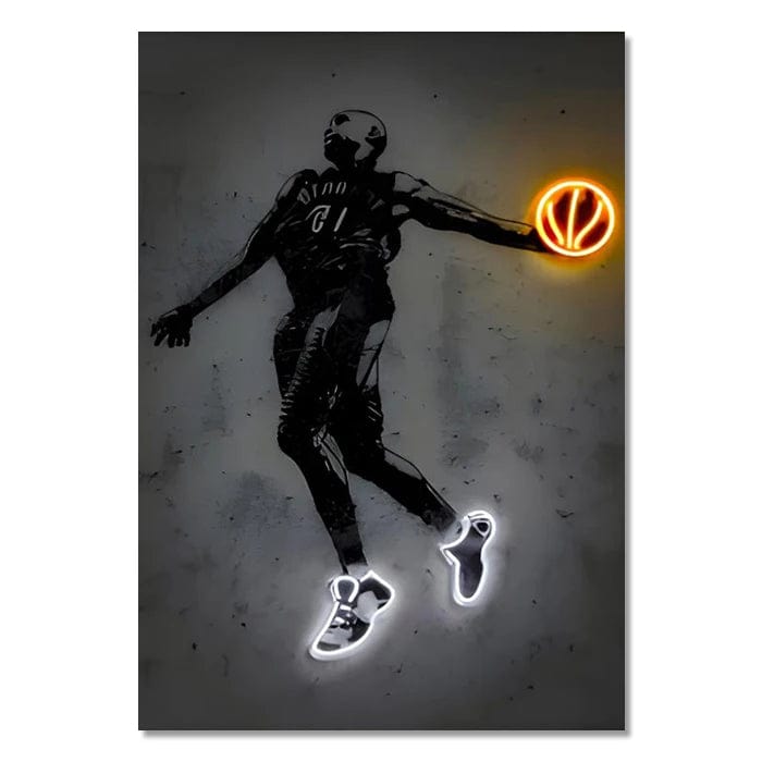 Canvanation Style 10 / 20X30cm Affiche Neon Joueurs De Foot