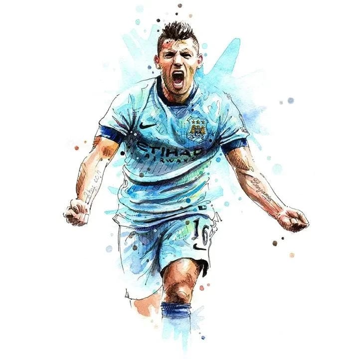 Canvanation 27 / 40x60cm Affiche Joueur De Foot