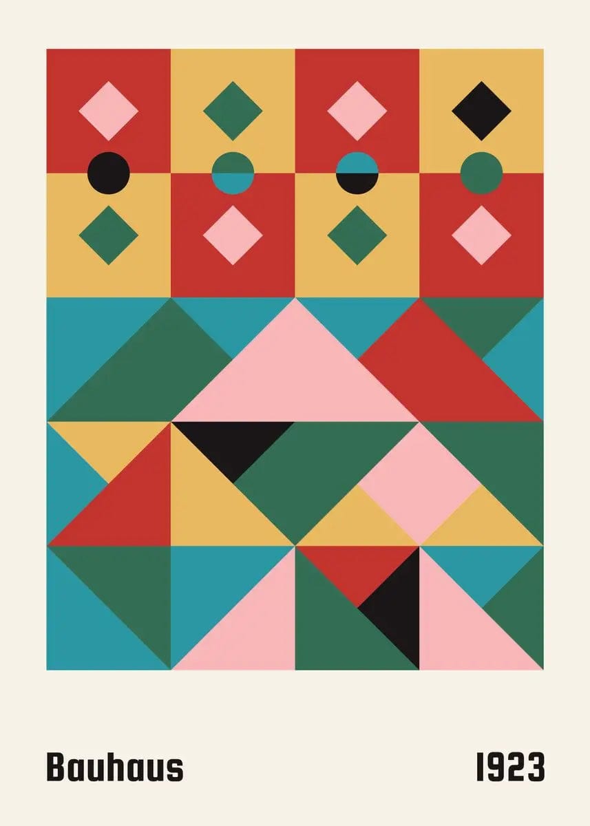 Canvanation Affiche Abstraite Moderne Bauhaus
