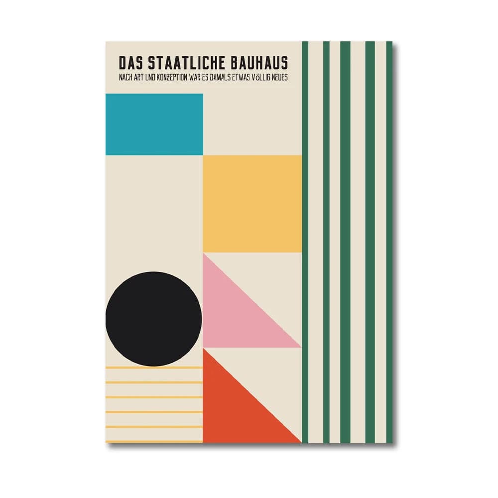 Canvanation Affiche Peinture Moderne Bauhaus