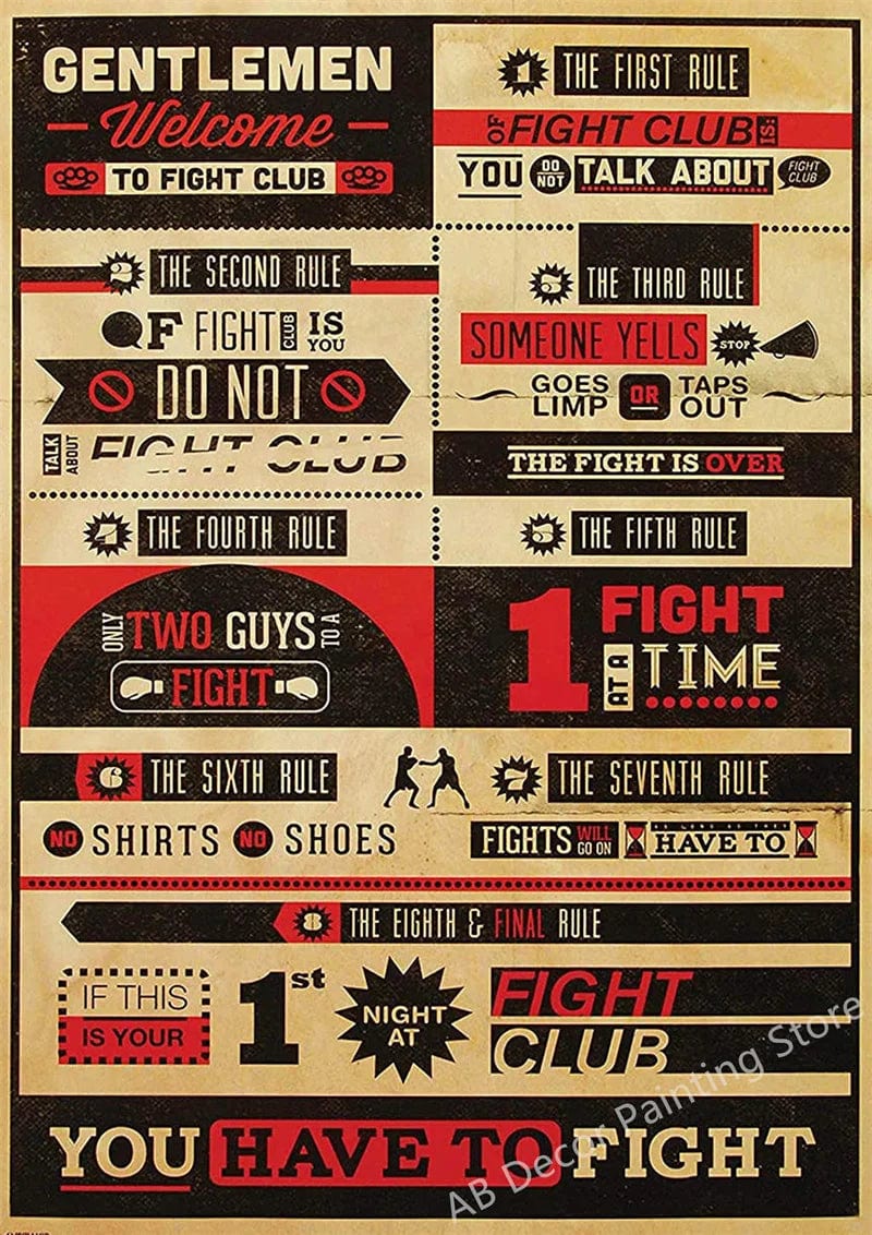 Canvanation 5 / 42cmx30cm Poster Film Vintage Fight Club