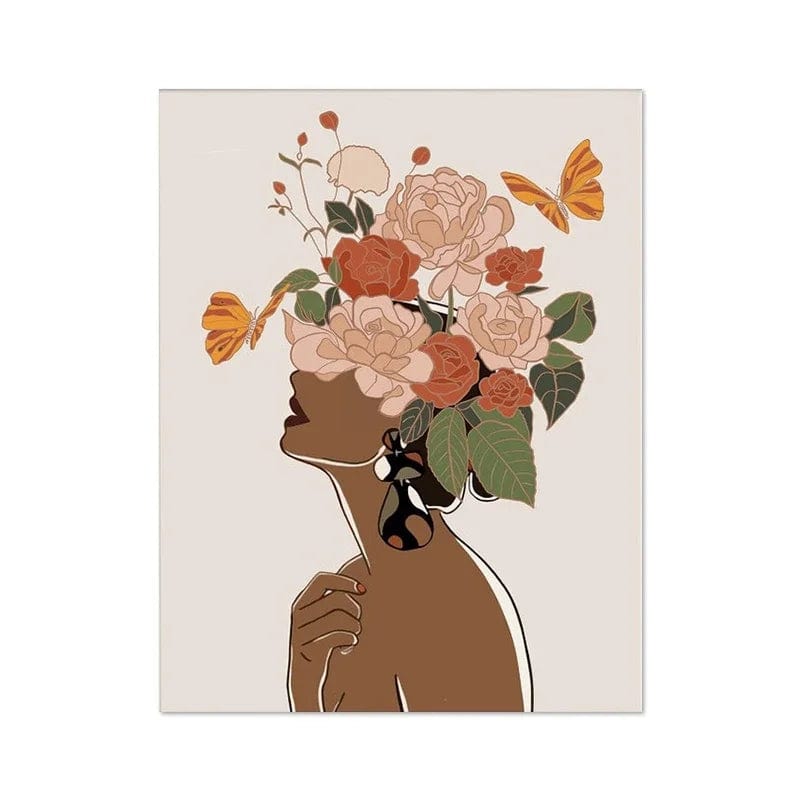 Canvanation 1PB10196 / 30x40 cm Affiche Minimaliste Femme Africaine