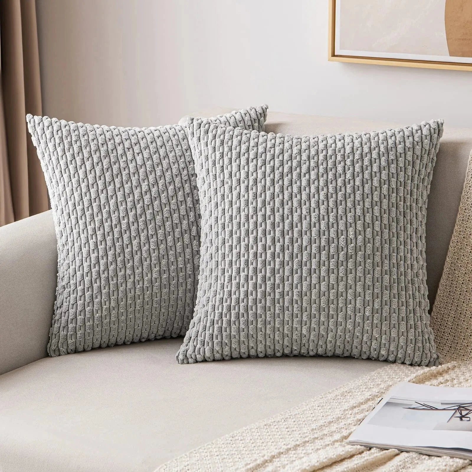 Canvanation Blanc / 50x50cm Housse de Coussin Élégante et Confortable