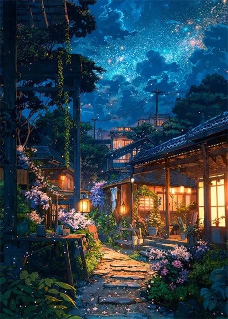 Canvanation army green / 50x70cm Affiche Paysage Japonais De Rue