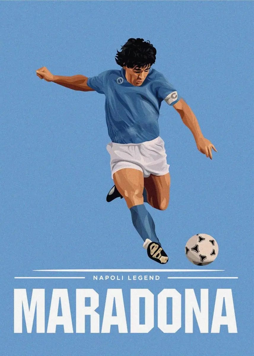 Canvanation 20 / 40x60cm Affiche Football - Maradona - Zidane