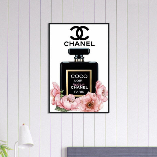 Canvanation Print Material 60x90 cm / 24x36″ Tableau Chanel Numéro 5 Noir Et Blanc