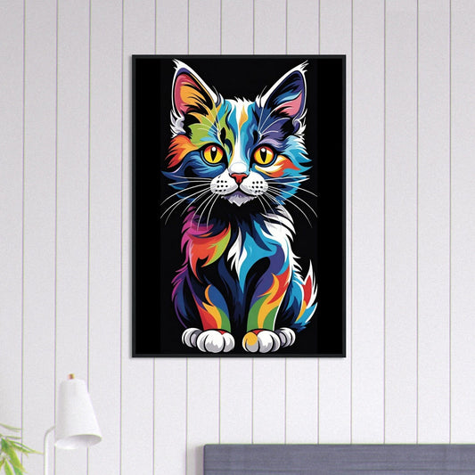 Canvanation Print Material 70x100 cm / 28x40″ Tableau Chat Pop Art "Miaou"
