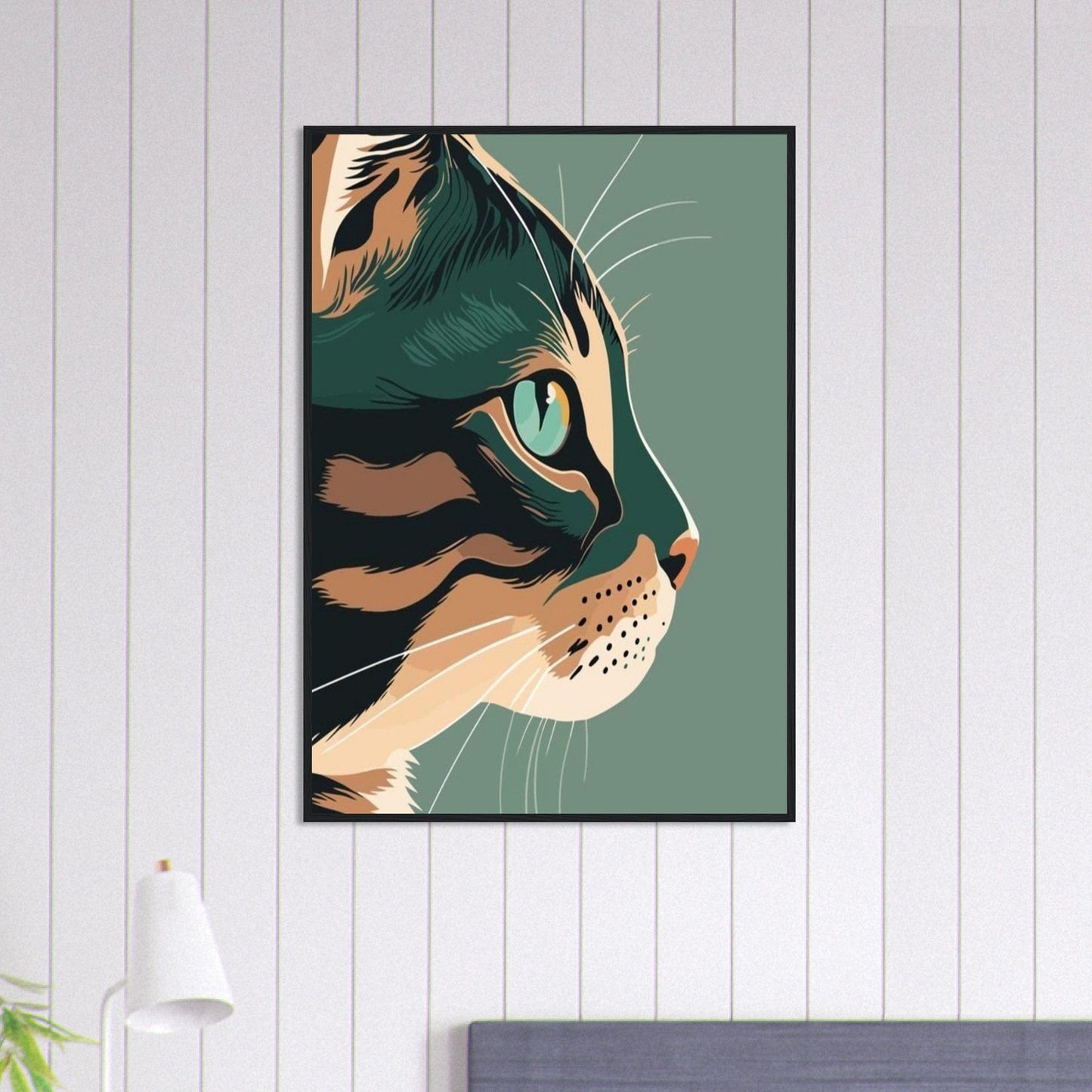 Canvanation Print Material 70x100 cm / 28x40″ Tableau Chat Pop Art Miaou Moderne