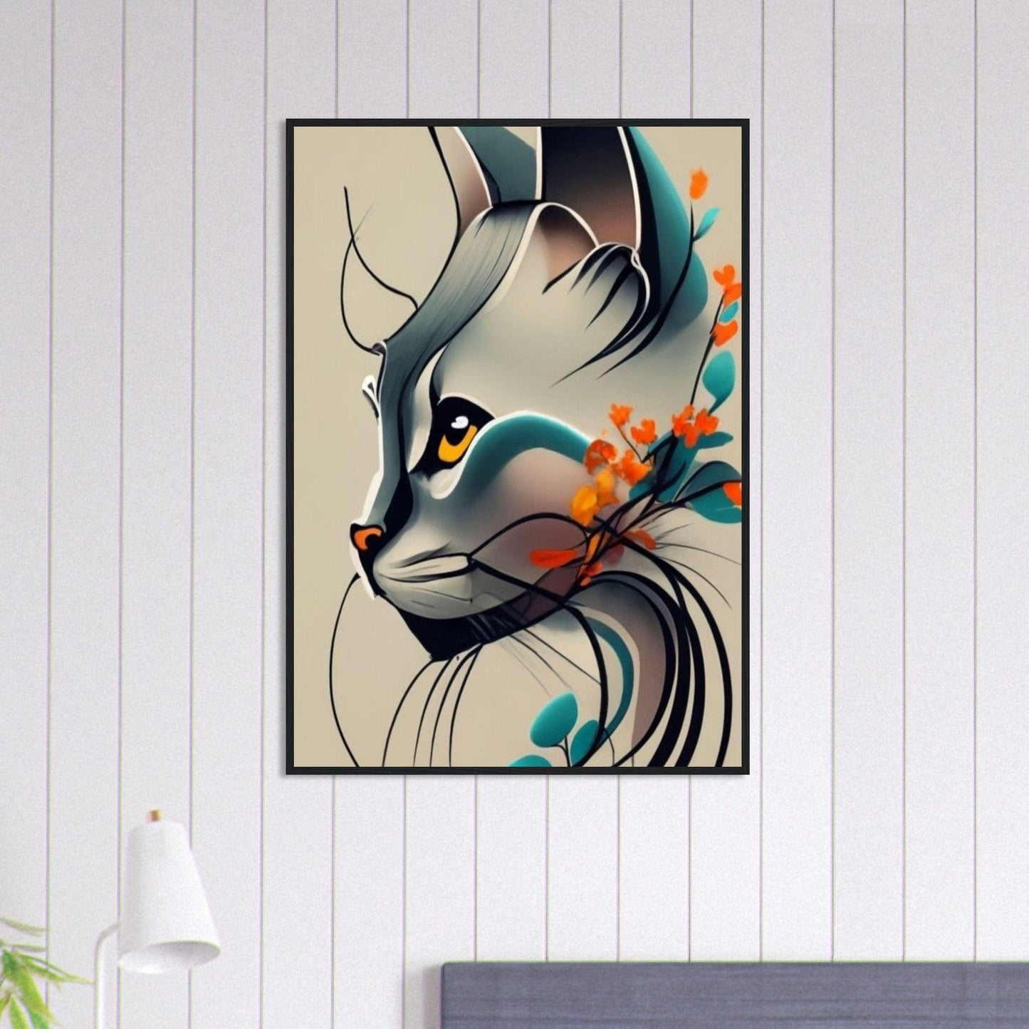 Canvanation Print Material 70x100 cm / 28x40″ Tableau Chat Pop Art Moderne