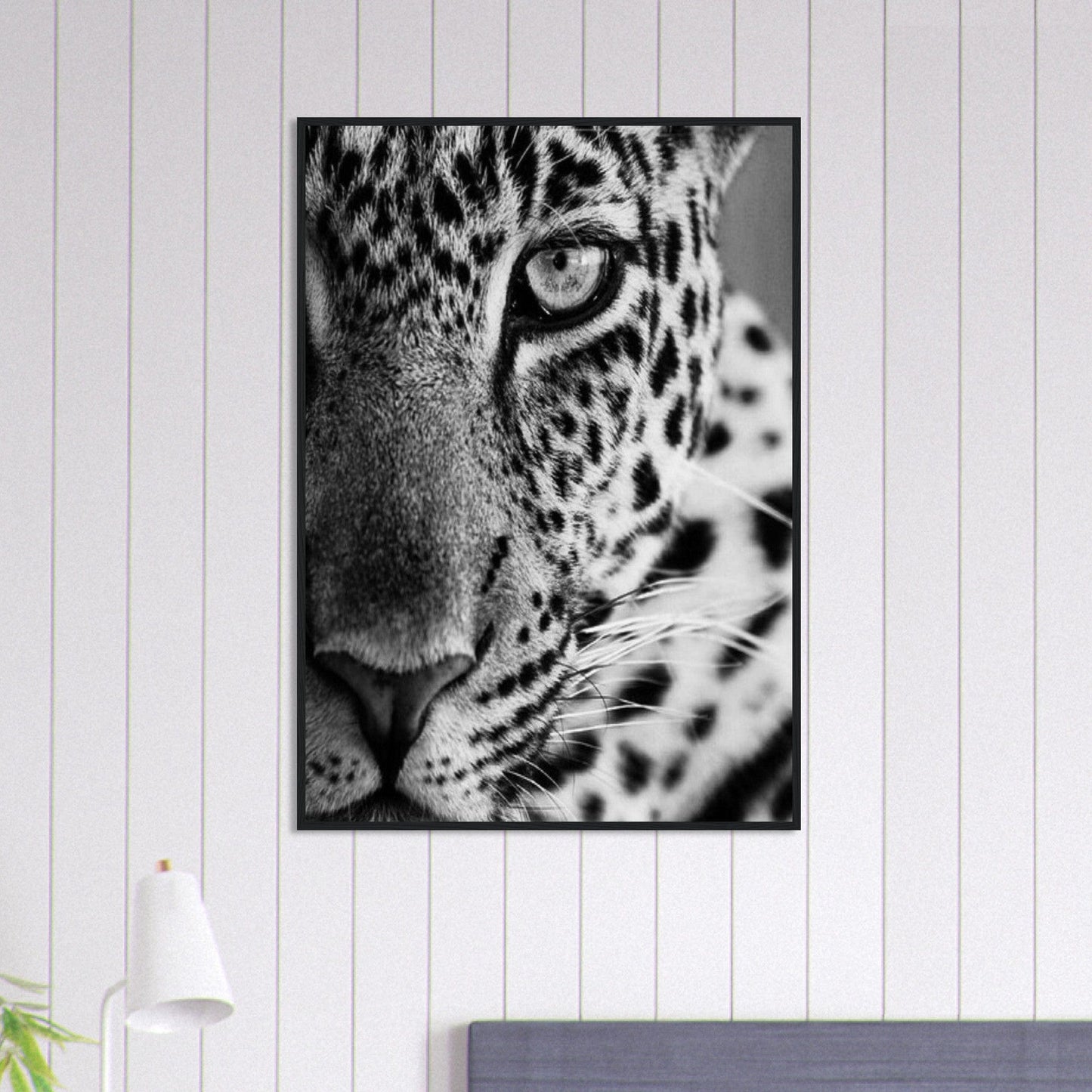 Canvanation Print Material 70x100 cm / 28x40″ Tableau Photo Noir Et Blanc-Animaux-Leopard