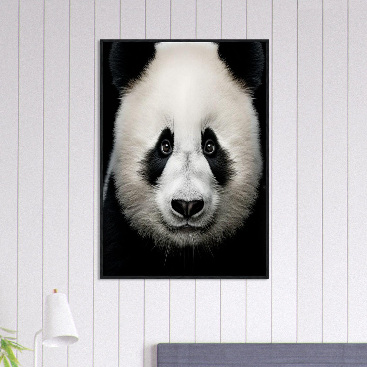 Canvanation Print Material 70x100 cm / 28x40″ Tableau Photo Noir Et Blanc-Animaux-Panda