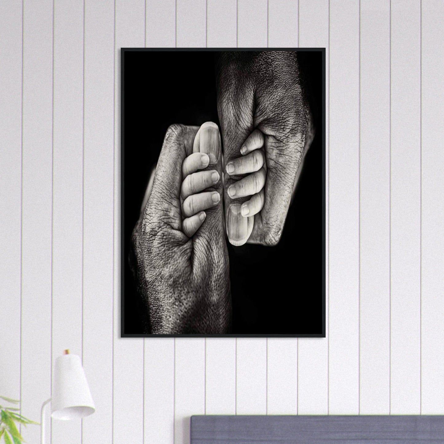 Canvanation Print Material 70x100 cm / 28x40″ Tableau Photo Noir Et Blanc-Couple