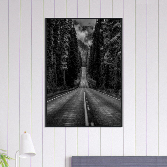 Canvanation Print Material 70x100 cm / 28x40″ Tableau Photo Noir Et Blanc-Paysage-Route