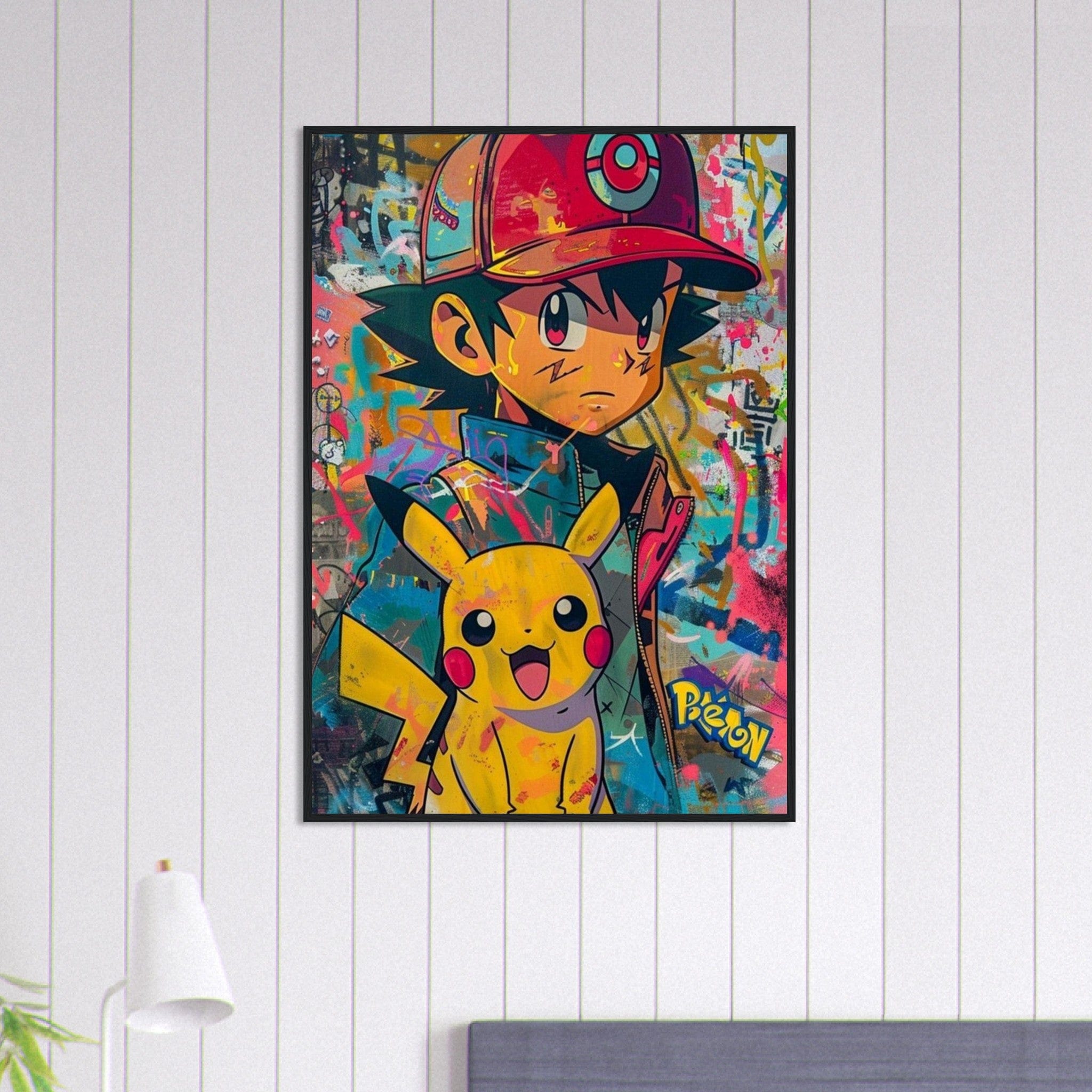 Canvanation Print Material 70x100 cm / 28x40″ Tableau Pokémon Dessin Pikachu Sacha