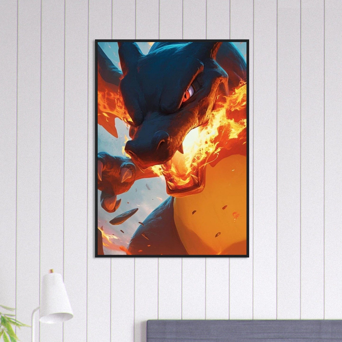 Canvanation Print Material 70x100 cm / 28x40″ Tableau Pokémon Dragon Feu