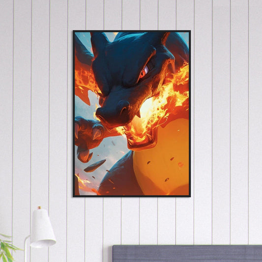 Canvanation Print Material 70x100 cm / 28x40″ Tableau Pokémon Dragon Feu