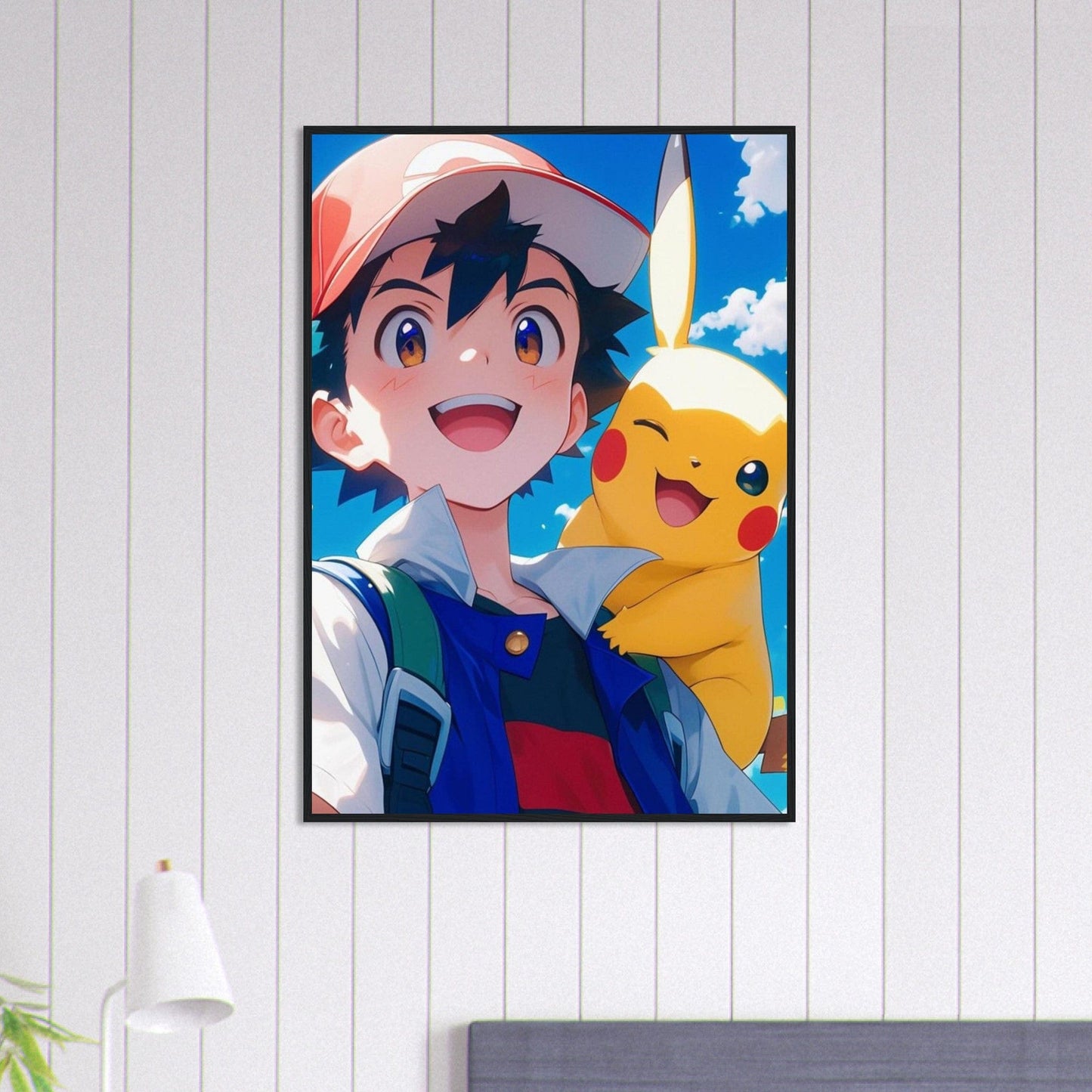 Canvanation Print Material 70x100 cm / 28x40″ Tableau Pokémon Sacha Et Pikachu