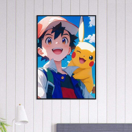 Canvanation Print Material 70x100 cm / 28x40″ Tableau Pokémon Sacha Et Pikachu