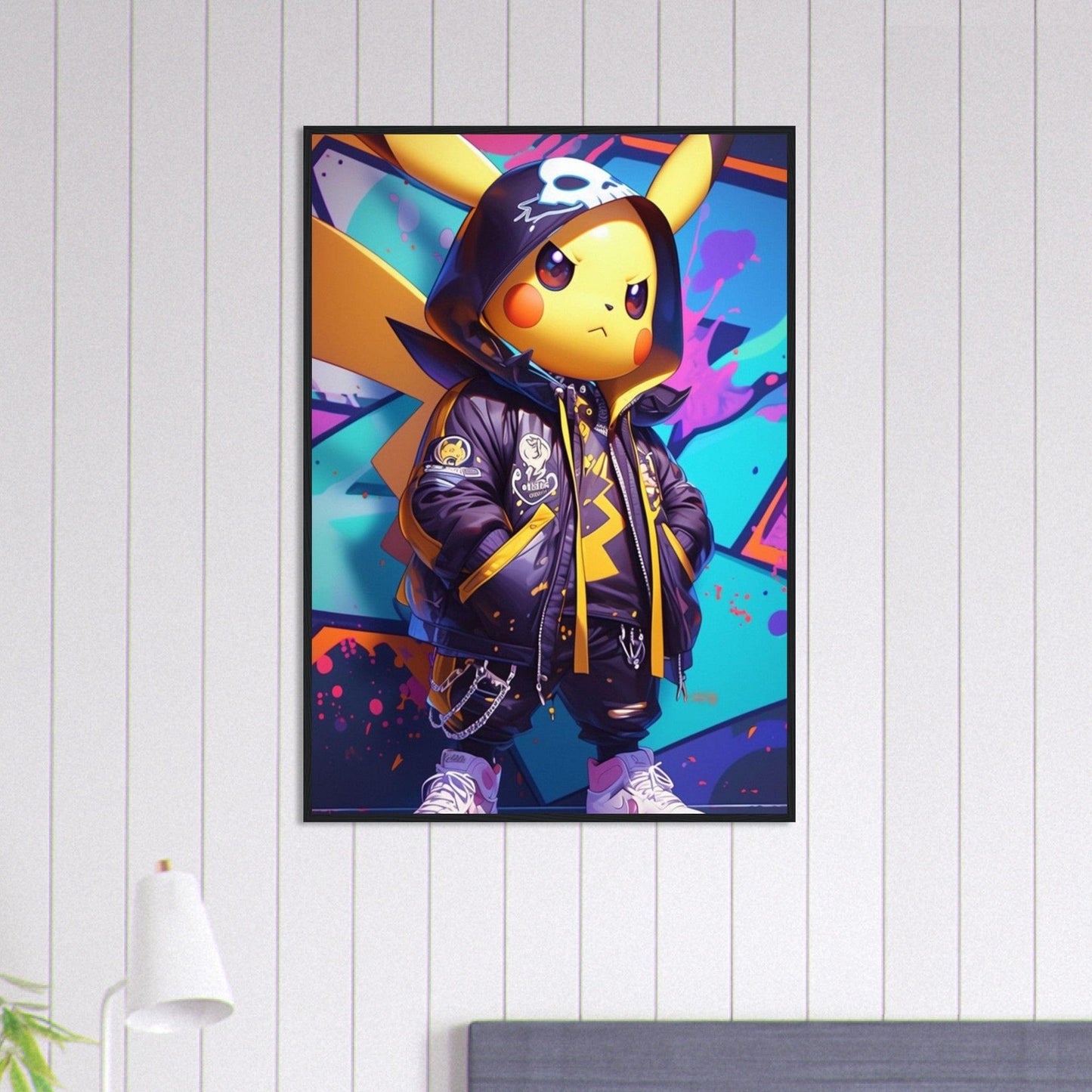 Canvanation Print Material 70x100 cm / 28x40″ Tableau Pokémon Street Art Pikachu