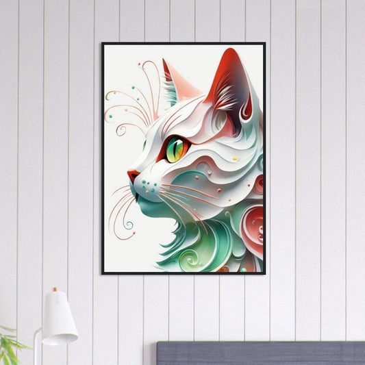 Canvanation Print Material 70x100 cm / 28x40″ Tableau Pop Art Chat Coloré