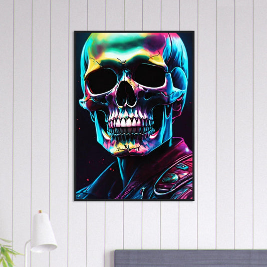Canvanation Print Material 70x100 cm / 28x40″ Tableau Tête De Mort Biker