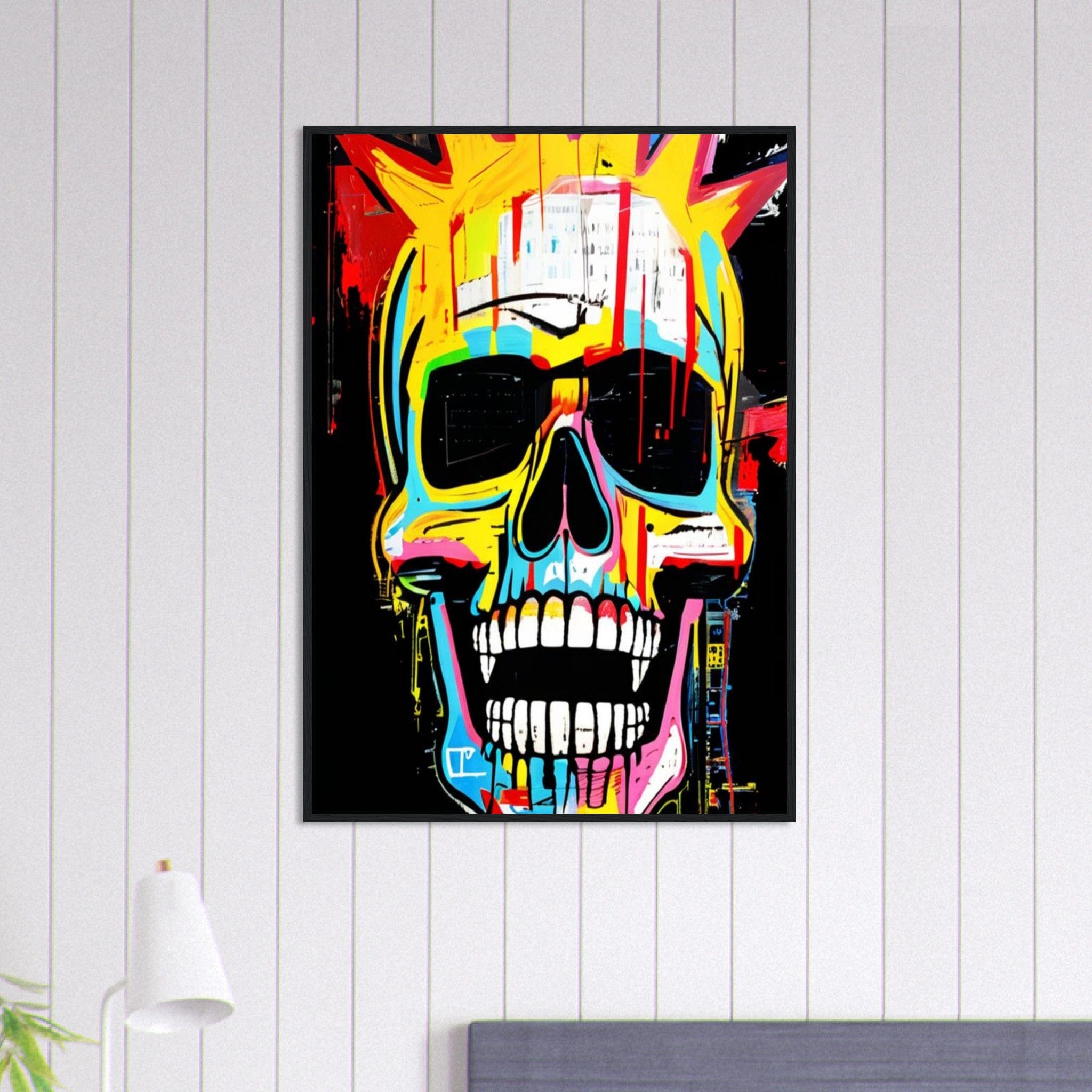 Canvanation Print Material 70x100 cm / 28x40″ Tableau Tête De Mort Graffiti