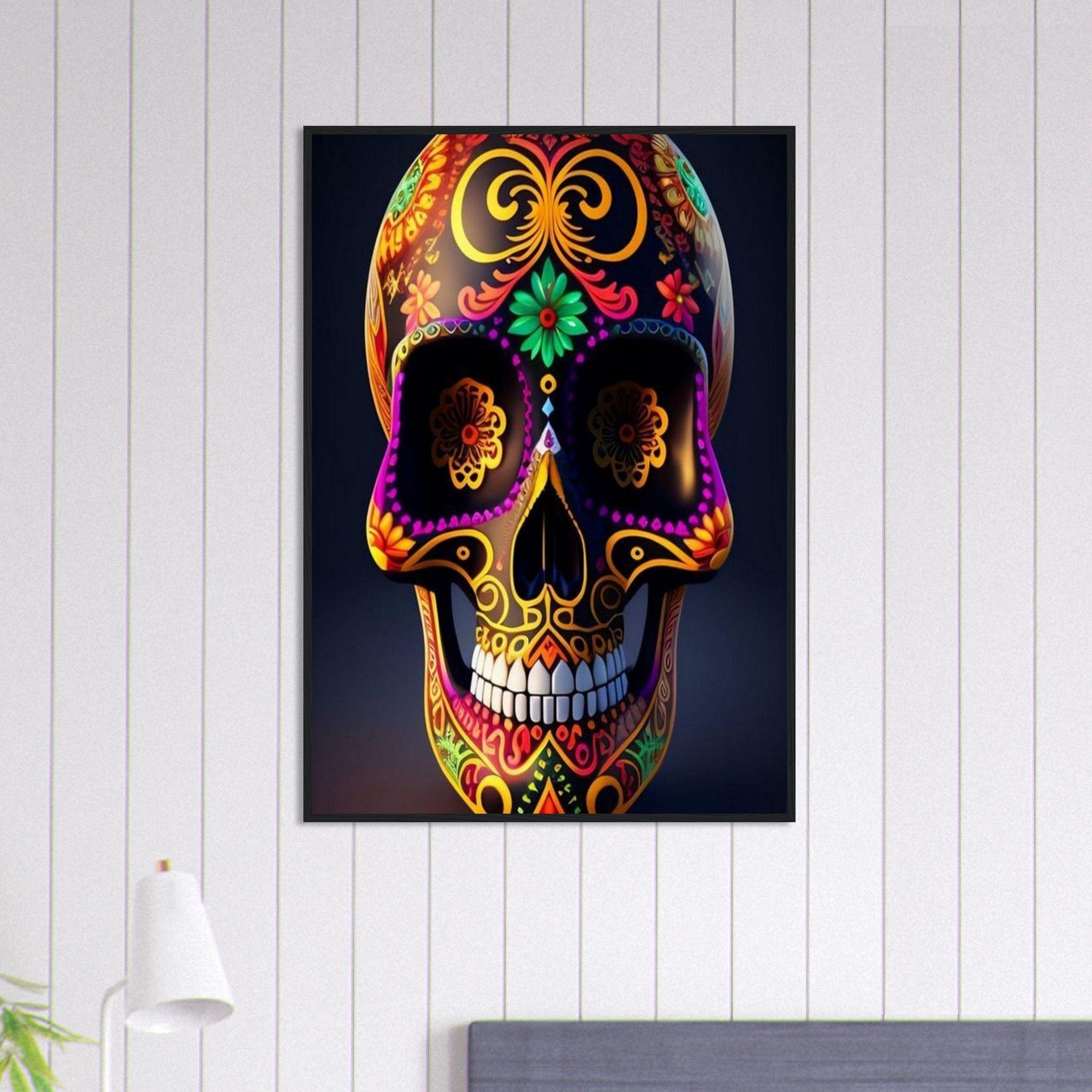 Canvanation Print Material 70x100 cm / 28x40″ Tableau Tête De Mort Mexicain