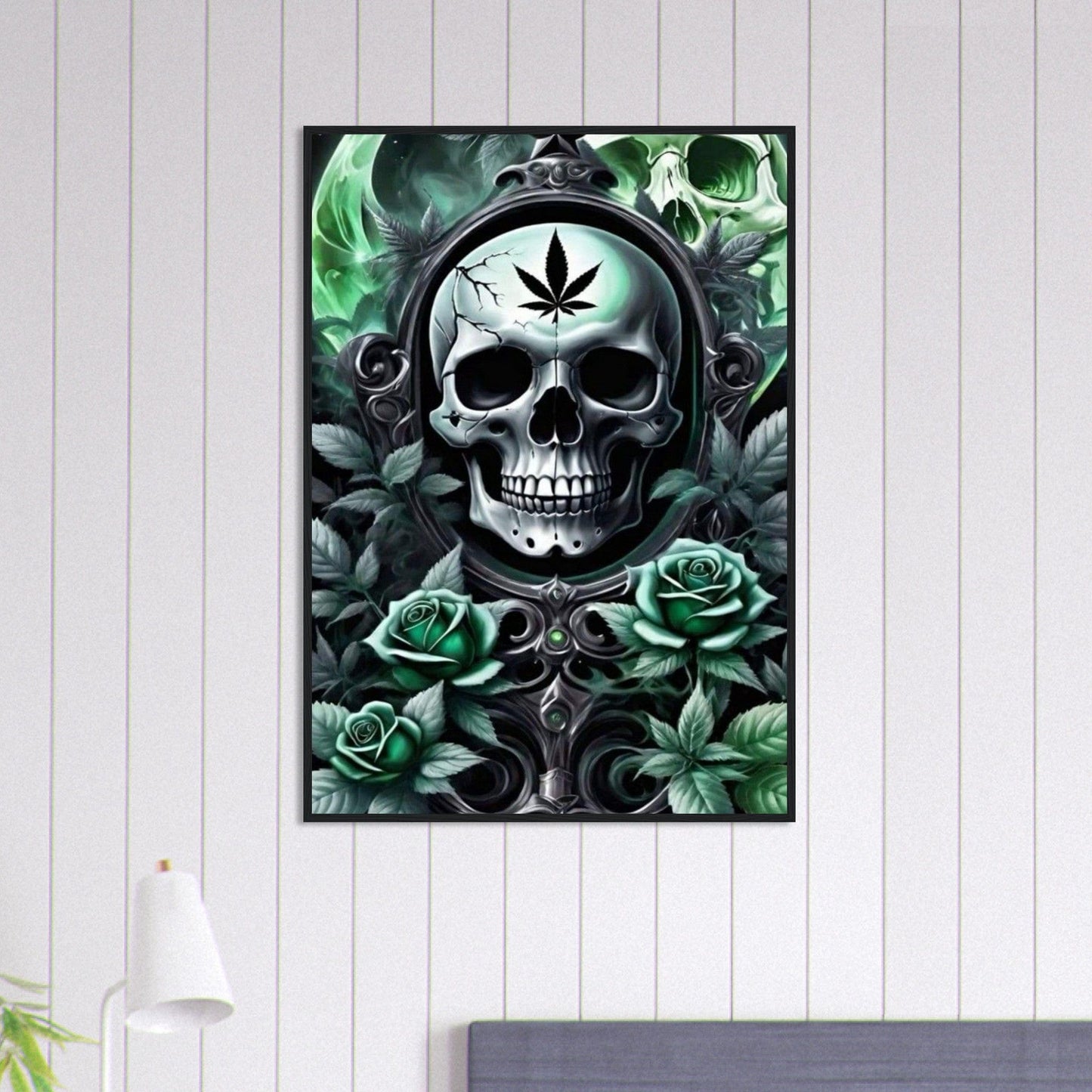Canvanation Print Material 70x100 cm / 28x40″ Tableau Tête De Mort Navy