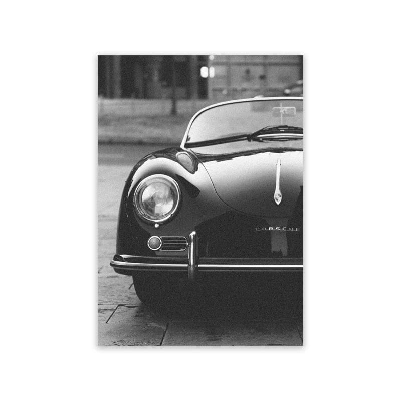 Canvanation PC5963 / 30x42cm Poster Voiture Vintage Noir Et Blanc Porsche