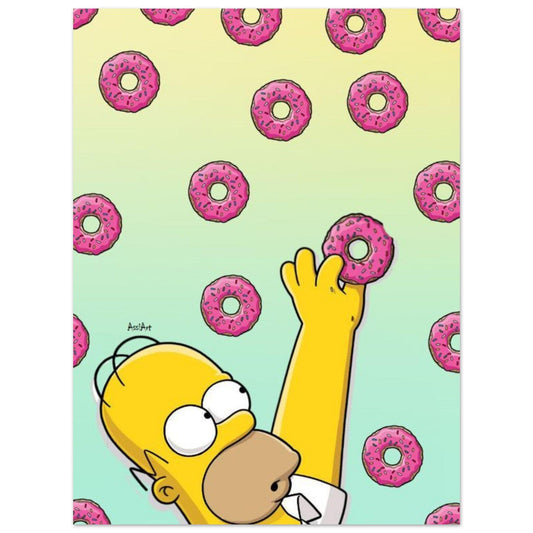 Canvanation Print Material 75x100 cm / 30x40″ / Poster Poster Et Tableau Homer Simpson Donut
