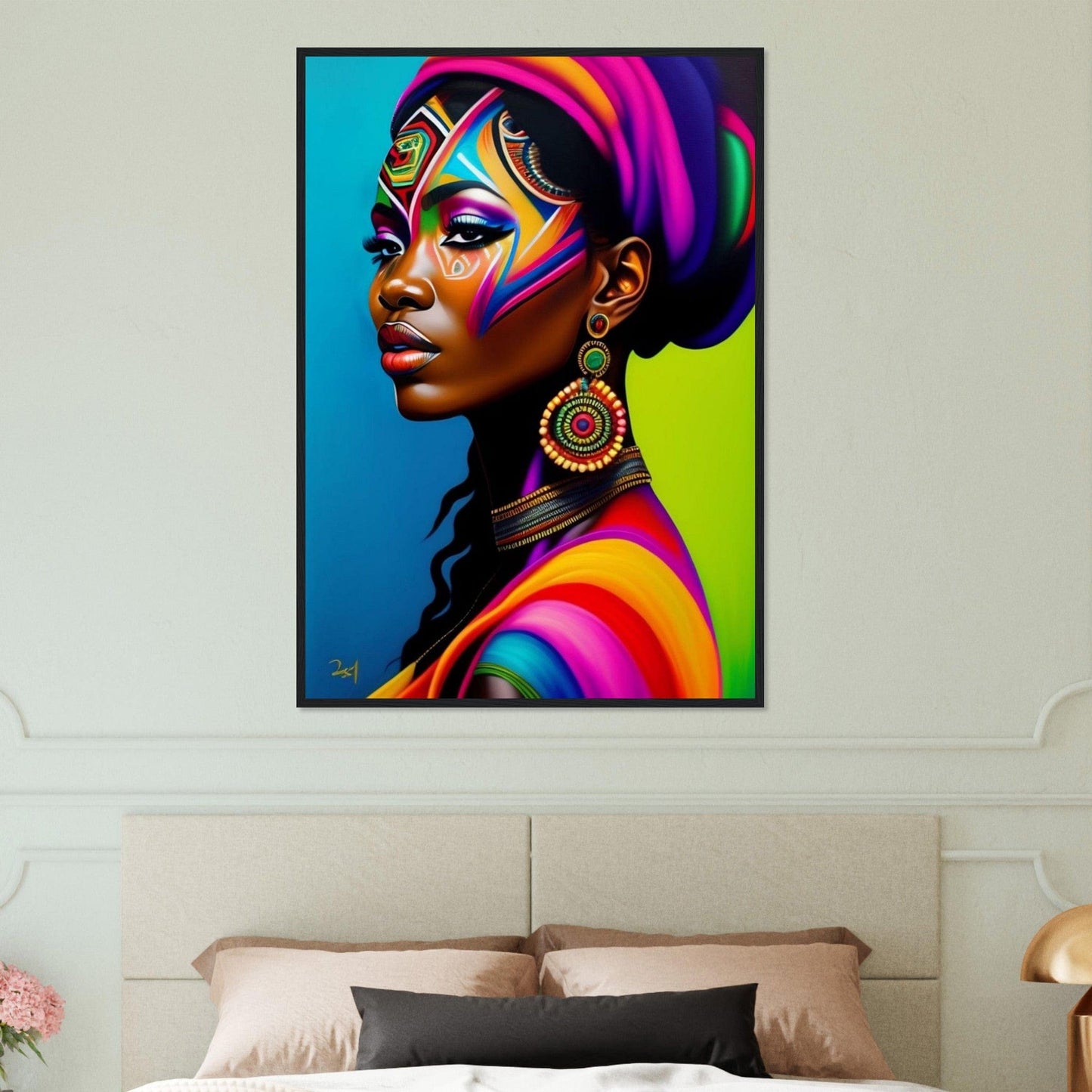 Canvanation Print Material 70x100 cm / 28x40″ Tableau Africaine Peinture Couleur