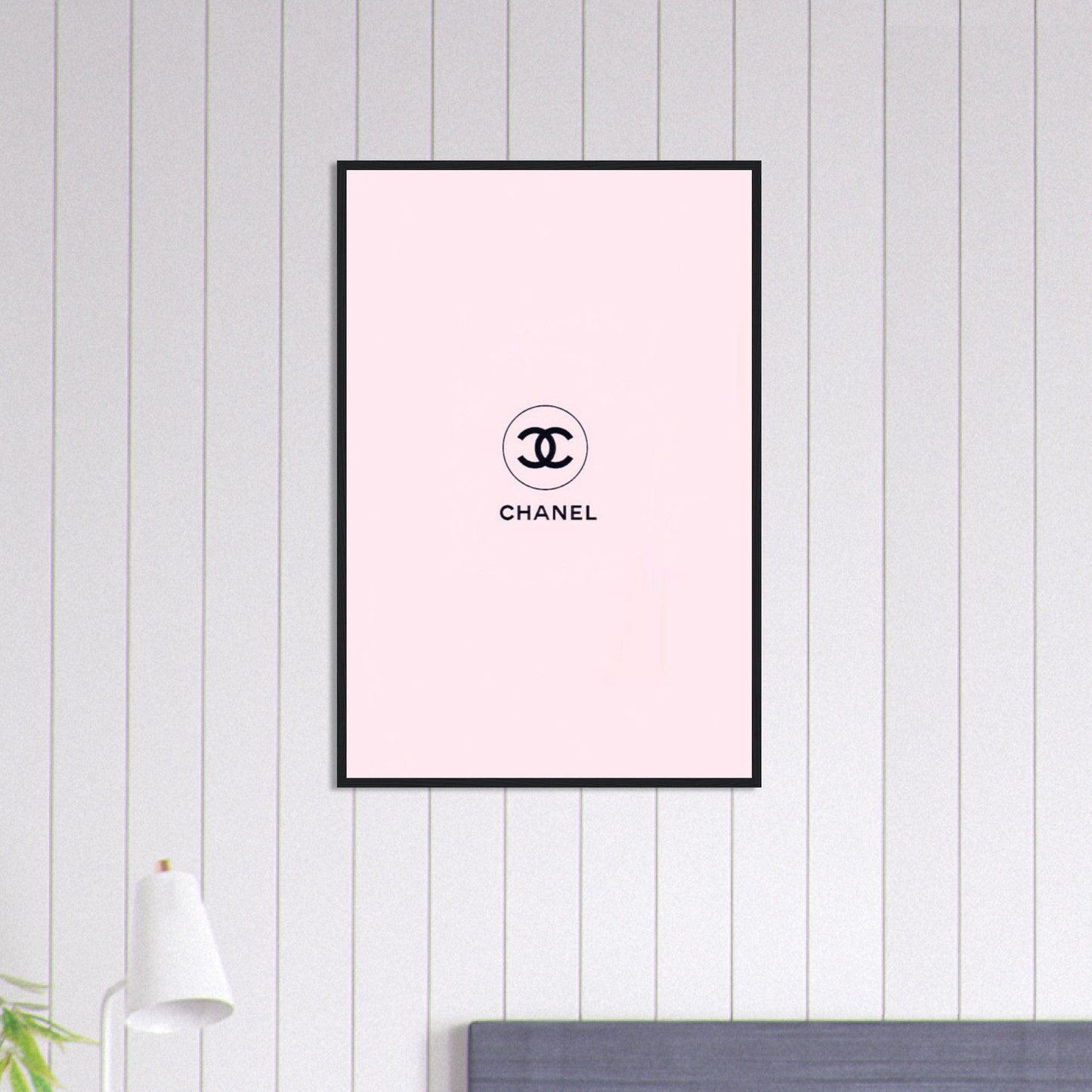 Canvanation Print Material 60x90 cm / 24x36″ Tableau Chanel Fond Rose